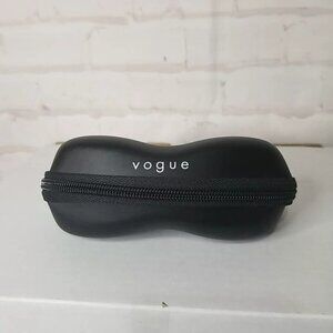 Vogue Sunglasses Eyeglass Case Clamshell Black Zip‎ Around